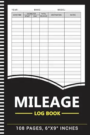 Mileage Log Book: Auto Mileage Journal, Odometer Tracking Logbook, Truck and Car Miles Expenses Tracker for Small Business or Personal Taxes