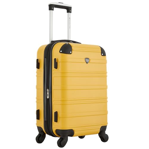Image of Travelers Club Phoenix Luggage, Gold Rod, 22-Inch Carry-On