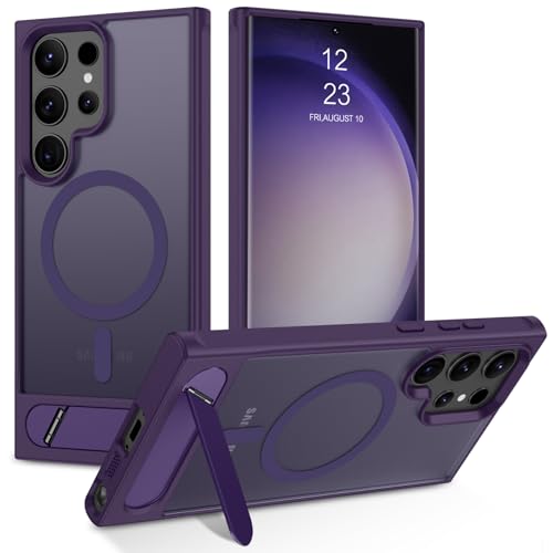 Coque Samsung S23 Ultra antichoc militaire et anneau magnétique mat