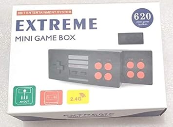 GSH Plug & Play Wireless Video Game for Kids (8 bit Retro Built-in Games) for up to 2 Players-Multi Color