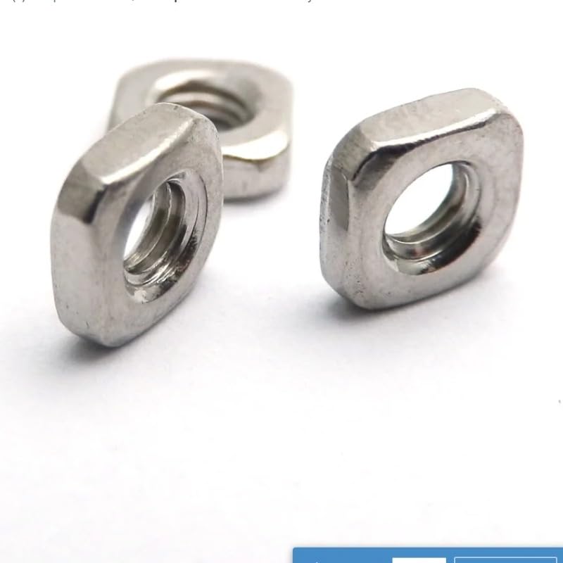 M3 Stainless Steel Square Thin Nuts DIN 562, 100PACK, Thickness 1.8mm, Fit for prusa 3D Print MK2,Mk2s. mkr2