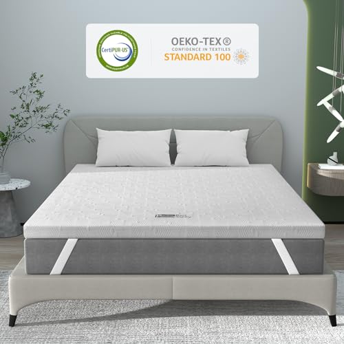 BedStory Harter Topper 180x200cm-5cm Höhe Zwei Härtegrade H3&H4 Matratzentopper,7-Zonen-Matratzenauflage aus Kaltschaum, Matratzentopper für Boxspringbett Wohnwagen Schlafsofa
