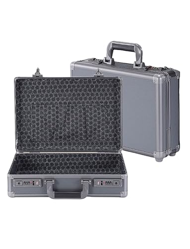 Portapapeles con cerradura de aluminio con asa, portapapeles con cerradura combinada con almacenamiento, portapapeles de almacenamiento de Metal resistente(46x36x19cm)