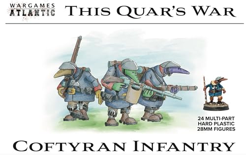 Wargames Atlantic, This Quar's War, Quar Coftyran Infantry, 28mm Hard Plastic Miniatures, Brown and Metallic, Small - Image 2