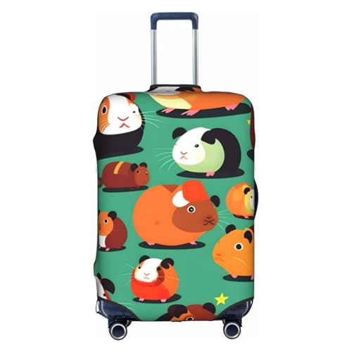 Cute Guinea Pig Print Luggage Cover For Suitcases, Travel Case Protector, Simple & Convenient Installation