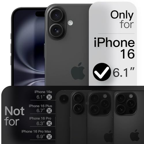 Image of JETech Slim Case for iPhone 16, Black