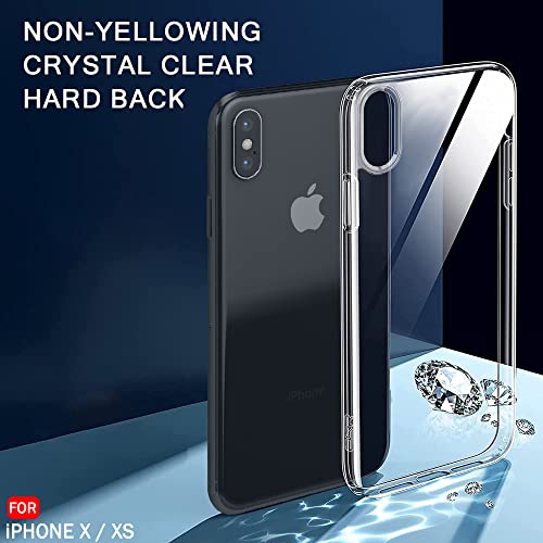 Image of TheGiftKart Ultra-Hybrid Crystal Clear Back Case Cover for iPhone X /XS | Shockproof Design | Hard Back Cover Case for iPhone X /XS (PC & TPU, Transparent)