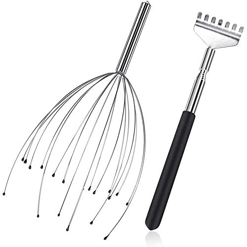Tassteen Massager Hand Held Scalp Massager Stainless Steel