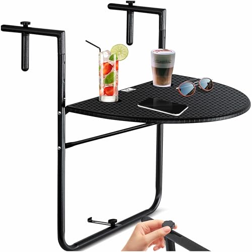 KESSER® Table Suspendue Pliable Balcon Table Pliante Résistante aux Intempéries Reglable en...