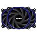 upHere - Ventilador de caja de 120 mm con efecto de transmisión azul LED para refrigeración del ordenador, silencioso, 3 pines (EN12BE3)