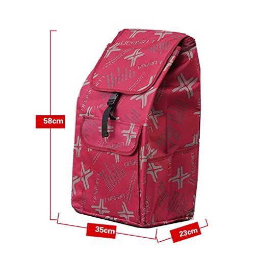 Einkaufstrolley-Ersatztasche - 46L Faltbare Trolley-Einkaufstasche, Einkaufswagentasche Mit Fronttasche… – Bild 3