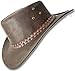 Oztrala Oiled Leather Hat Australian Outback Western Jacaru Cowboy WO HL11 US Brown