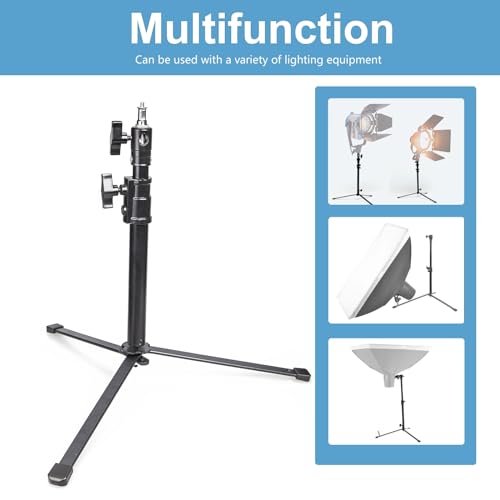 60cm Mini Pied D'éclairage Pro Rétroéclairage pour Support D'éclairage au Sol, Réglable Pied D'éclairage Trépied de Lampe pour Réflecteur, Softbox – vue 3