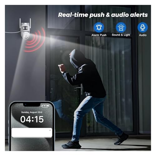 Caméra IP PTZ 5K double objectif avec vision nocturne couleur - 7