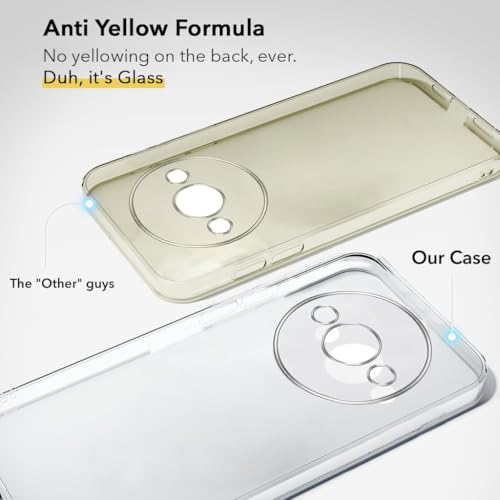 Image of Jkobi Lifetime Anti-Yellow Clear Back Cover Case for Redmi A3 2024 | Redmi A3x (Sleek Hard Crystal | Shockproof and Camera Protection)