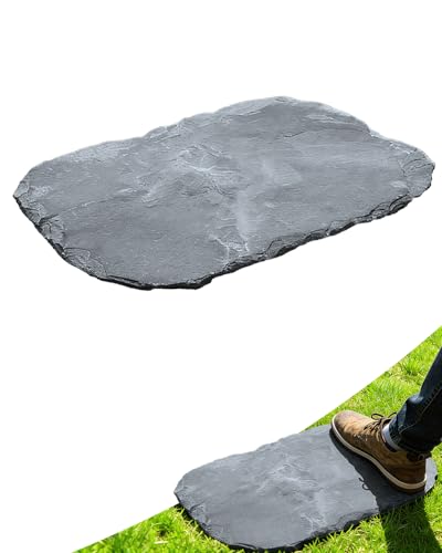 Natural Stepping Stones Outdoor, Irregular Garden Stepping Stones, Walkway Paving Stones for Lawn, Yard and Patio Landscaping Decor (1 Pack)