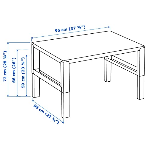 Bureau PÅHL ProTuning 96x58 cm blanc turquoise pour corriger votre posture