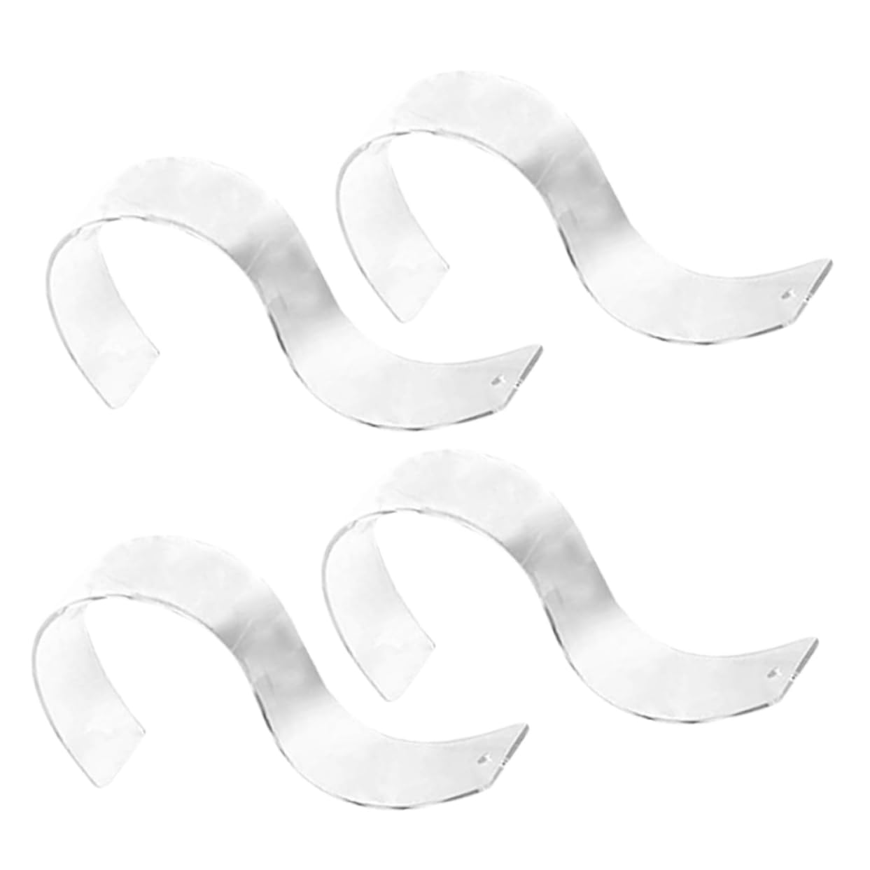 HOMOCONO 4 Pack Acrylic Belt Rack Belt Organizer Wall Storage for Closet Holders