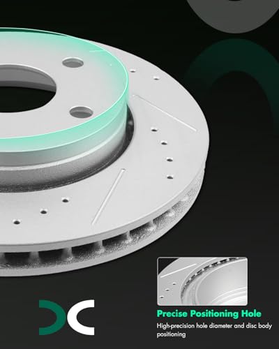Image of SCITOO Front 11.89 inch Brake Pads and Rotors Kits Fit For Jeep Wrangler 2007 2008 2009 2010 2011 2012 2013 2014 2015 2016 2017