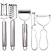 Pelapatate in Acciaio Inox, Xiuyer 5pcs Peeler Frutta e Verdura Professionale Argento Pela Verdure Spelucchino per Case Ristoranti Negozi Cucina Carote Formaggio Noce Moscata Zenzero Mela