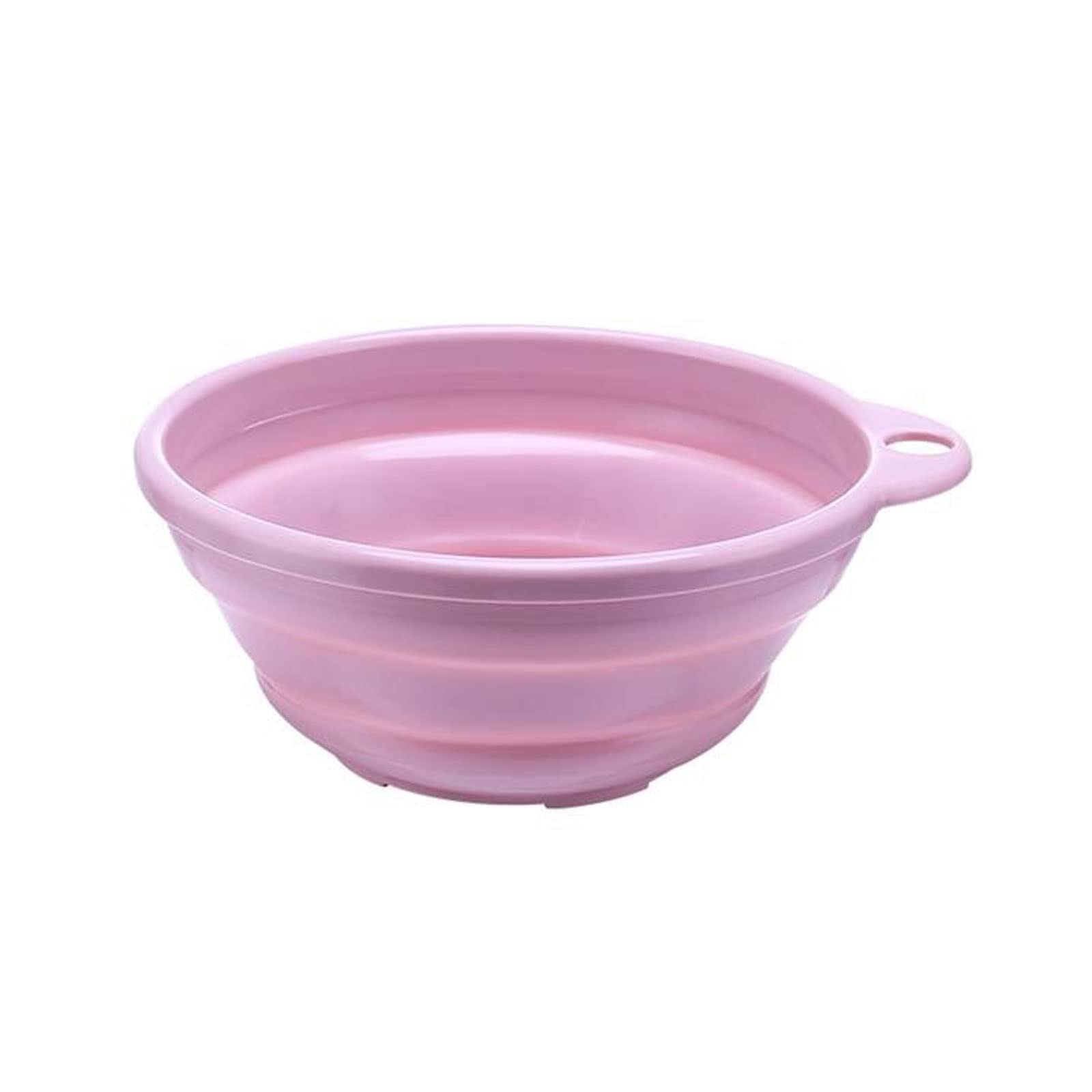 JINGYAN Collapsible washing up Bowls Household Folding Wash Basins Portable Round Multipurpose Collapsible Water Bucket Clean Washbasin for Travel(Pink)