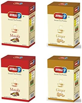 Jivraj 9 Instant Tea Premix (2 Masala + 2 Ginge)