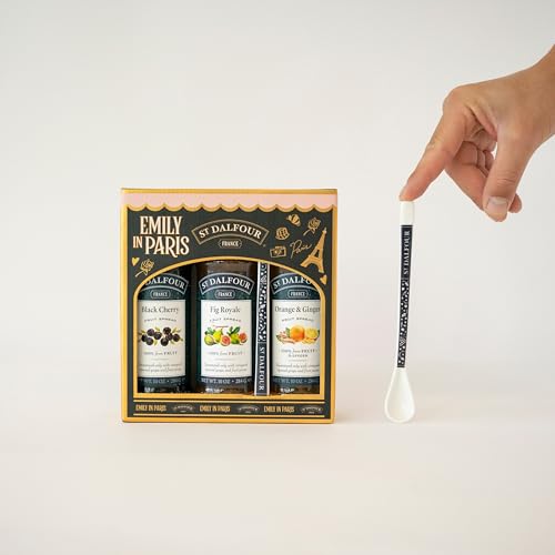 St. Dalfour Fruchtaufstrich Geschenkset – Emily in Paris Edition – Variation (Schwarzkirsche, Feige, Orange-Ingwer)