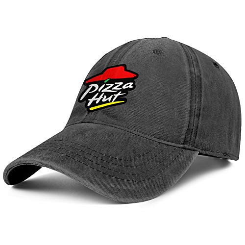 Unisex Pizza Hut Logo ClassicBaseball Hat Cowboy Old Retro Style Cap Black (blacn, one Size)