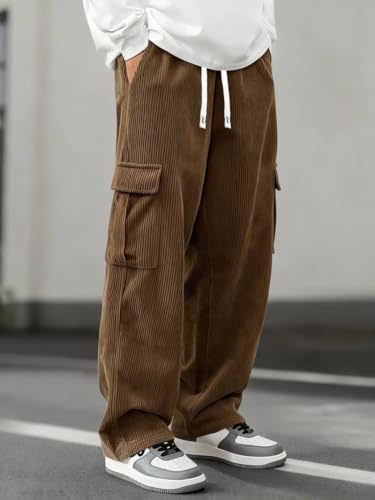 Image of Samfor Pant for Men Casual Feel Cargo Joggers for Men - Loose Fit Utility Pants with 6 Pockets | Durable Outdoor & Hiking Trousers for man