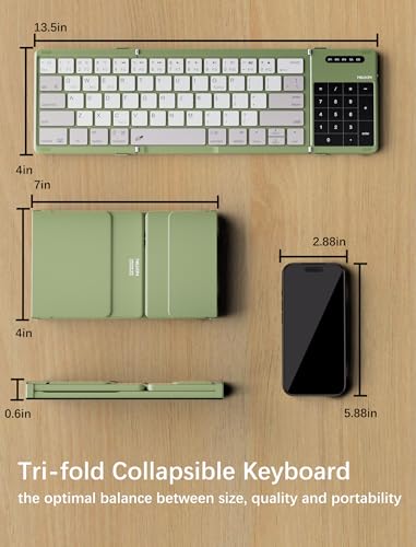 Image of Nillkin Foldable Bluetooth Keyboard, Portable Wireless Design (Green)