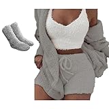 Ensemble de shorts de nuit pour femmes, parfait pour porter à la maison, vêtements de salon, détente, vêtements de nuit, pyjama party, fête de famille
