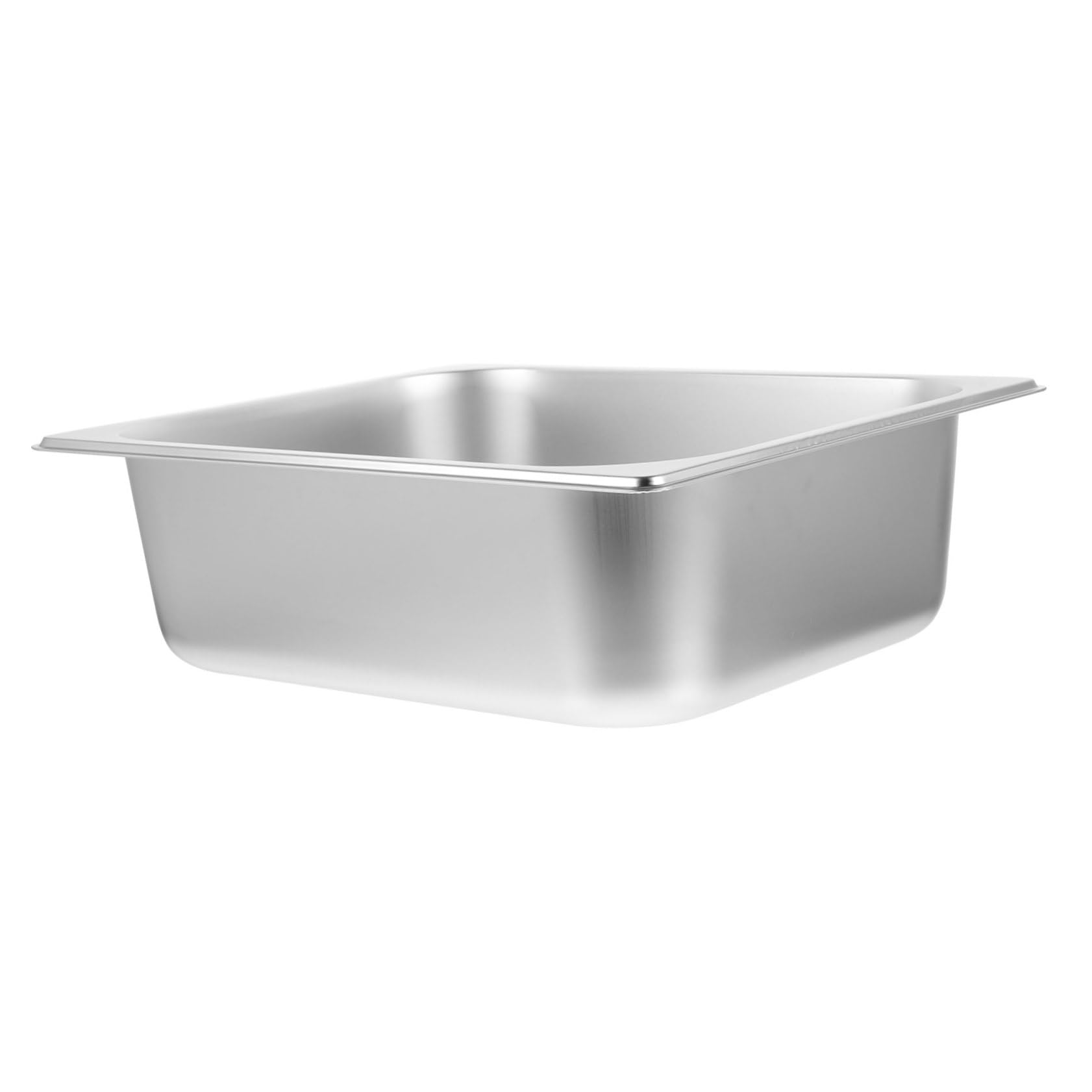 AUTSUPPL Stainless Steel Serving Basin Buffet Plates Chafing Dishes Catering Food Pan Food Warmer Pan Half Size Hotel Pans Catering Serving Pot Food Prep Pans Loaf Pan Buffet Server Silver