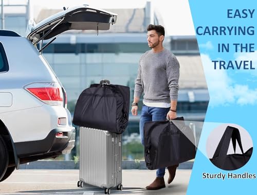 Habrur Clothes Cover 2pcs Garment Bags With 5''Gussets Suit Bag Closet Storage Hanging Clothes Bag Suit Bags, 60*110cm, Black3