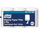 Tork Starke Mehrzweck-Papierwischtücher mit Innenabrollung Weiß M2, Saugfähig, 6 × 457 Blatt, 101250