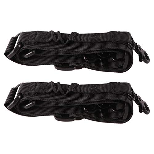 2 peças de estilingue de dois pontos com ajustador de comprimento e alça tradicional com gancho tran