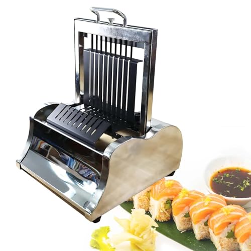 FBJAMZ Máquina cortadora Manual de Sushi, máquina Comercial para Hacer Sushi, cortadora de Bolas de arroz de mostrador, para restaurantes y cocinas. (10Segments)