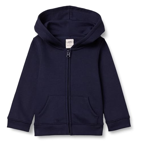 Amazon Essentials Girls Fleece Zip-Up Hoodie Sweatshirt Navy 3 Years