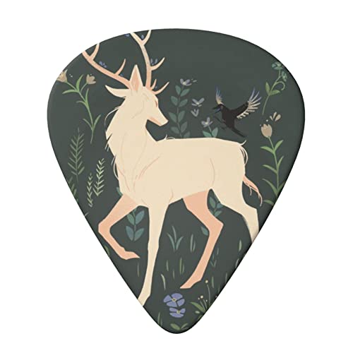 FUCVNPZ Lot de 6 médiators en celluloïd, motif oiseau et cerf, pour guitares acoustiques, électriques, basses ou ukulélé - Les Beatles, Paul McCartney, John Lennon, RIngo Starr, George Harrison FUCVNPZ Lot de 6 médiators en celluloïd, motif oiseau et cerf, pour guitares acoustiques, électriques, basses ou ukulélé – Image 4