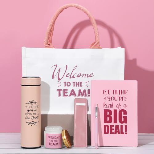 Regalos de bienvenida para nuevos empleados y empresas con cuaderno, vela y vaso t&eacute;rmico