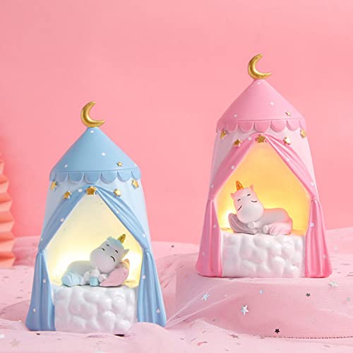 Lámpara de Noche Unicornio Rosa Decorativa para Niños miniatura 3