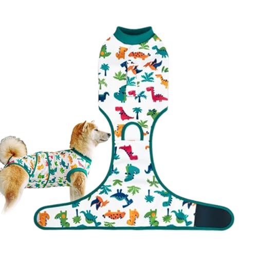 Diyeiga 犬用リカバリースーツ,舐め防止のペットウェア - リハビリ 室内用 睡眠 子犬 ペットウェア 回復期サポート