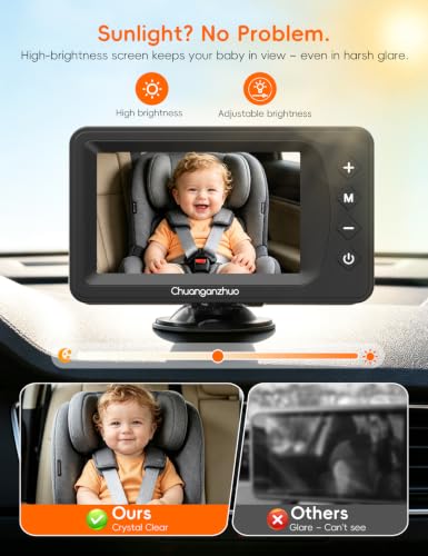 Image of Baby Car Camera with HD Night Vision & 5 inch 1080P IPS Monitor for Rear Facing