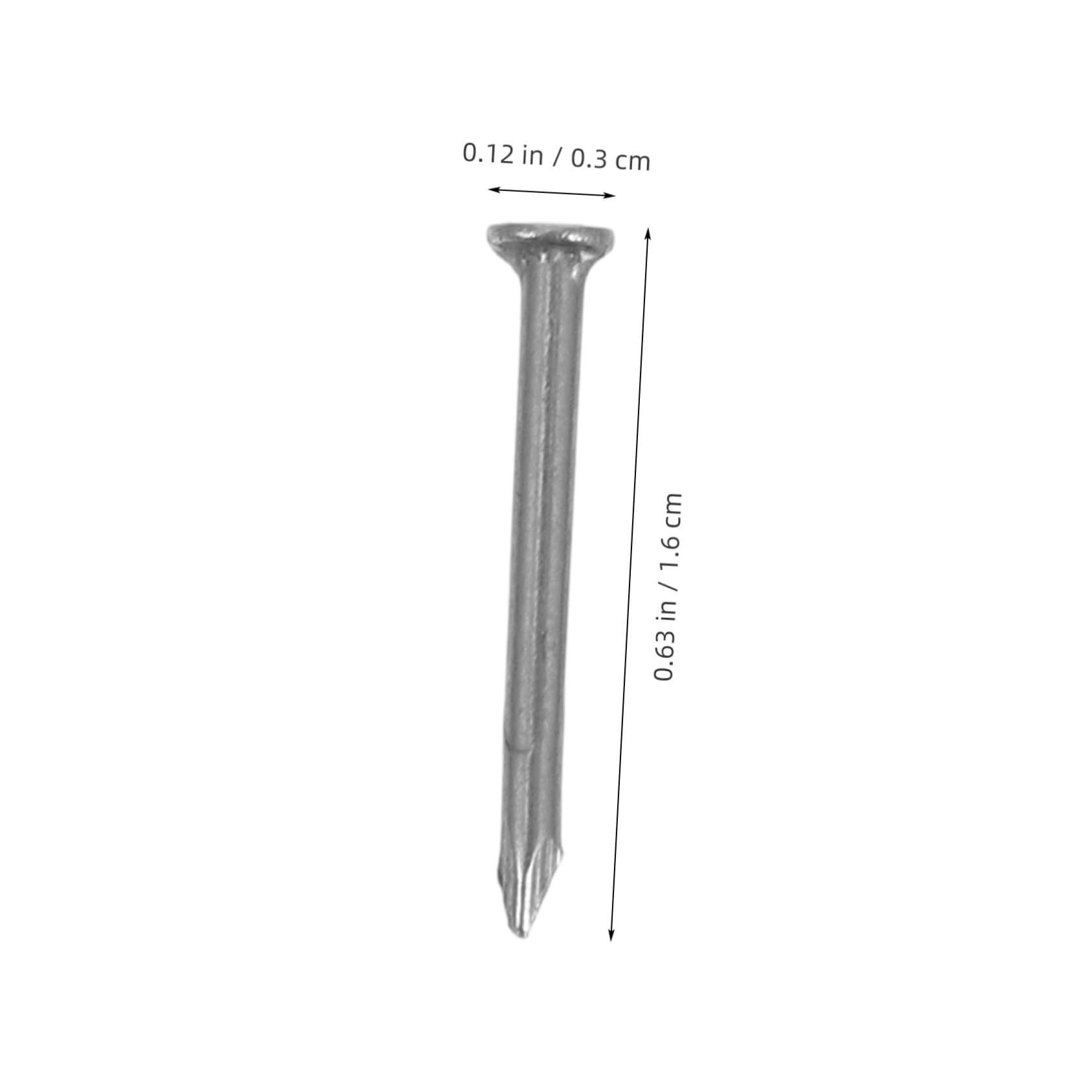 WOONEKY Sturdy Stainless Steel Wall Nails 1 Bag of Cement Nails Point Tip Finishing Nails Kit for Construction
