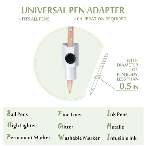 Image of CRAVERLAND Universal Pen Adapter Set for Maker 4 3 /Maker /Venture /Explore 4 3 /Explore /Air 2 /Air,15 Quick Insert-to-Go Adapters Holders with an Universal Pen Adapter Set,Fit All Pens Less Than 0.5in