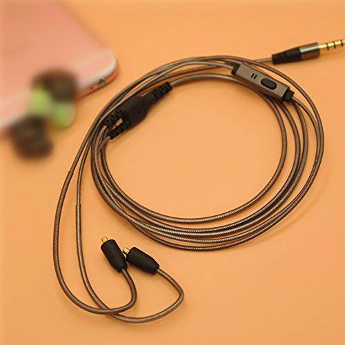1 Pcs Headphones Cable -Replacement Upgrade Audio Cord Cable with Mic for Shure SE 215 425 535 846 Special Edition (SE535LTD) Logitech UE900 Ultrazone IQ Sony XBA-H3 XBA-H2 HA-FX850 Headset Headphone