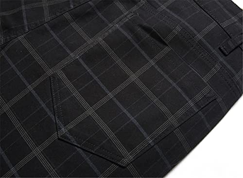 Banana Bucket Men's Casual Plaid Pants Modern Comfort Stretch Flat-Front Skinny Pants Skinny Fit Plaid Flat-Front Dress Pants4