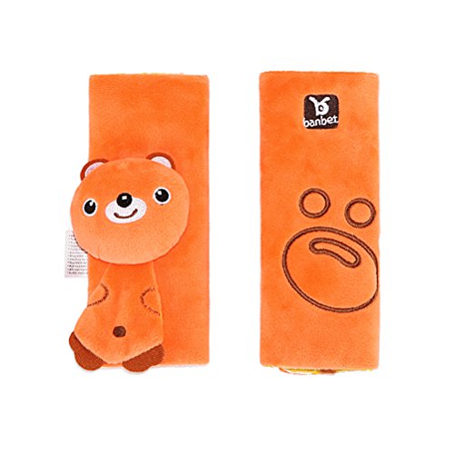 TOYMYTOY Cuscinetto per cintura con imbottitura, accessorio per il passeggino, con motivo a rana cartone animato, confezione da 2 pezzi