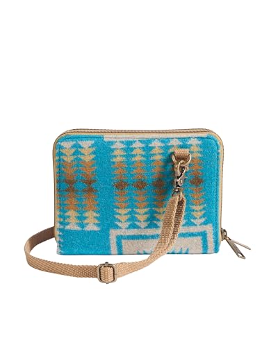 Pendleton Harding Crossbody Organizer, Turquoise Wool Pattern, 6.5 x 5 x 2 inches2