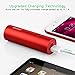 BONAI Portable Charger Power Bank 5000mAh (Ultra-Compact)(Aluminum)(Travel) Slim External Backup Battery Pack High-Speed Output Compatible with iPhone 14 13 12 11 Android Phone and More- Red