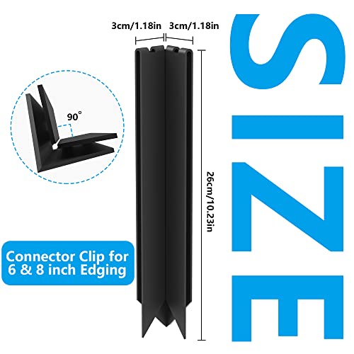 4Pcs Landscape Edging Connector Clips, Connector Clip Edging, 90°Connector Clips Metal Stakes For 6-8 Inch Tall Steel Landscape Edging (4Pcs) #TOP1